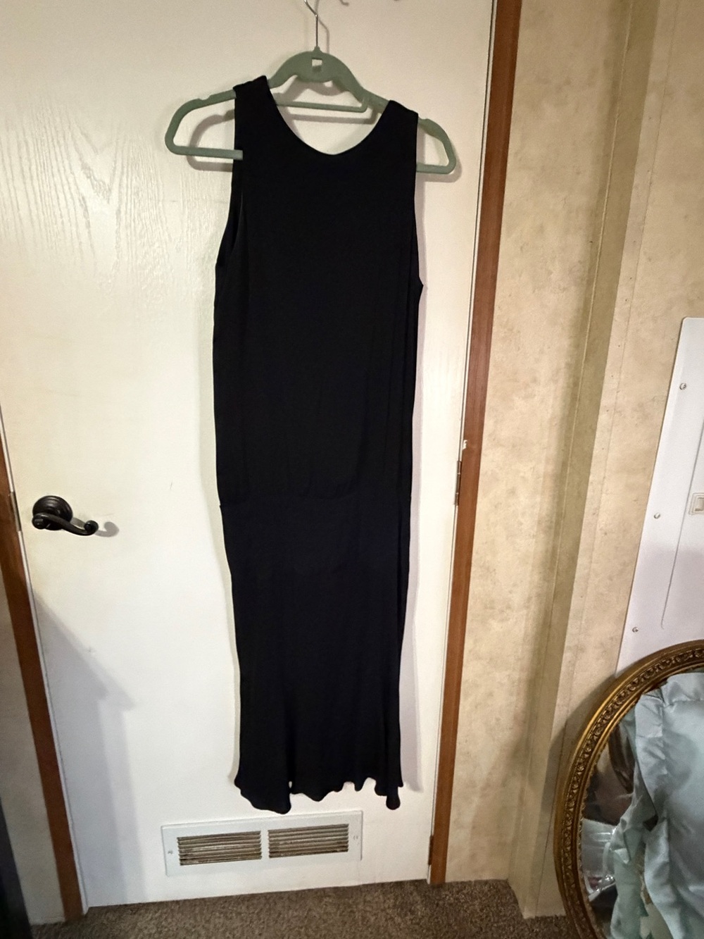 Black Sleeveless Maxi Slip Dress